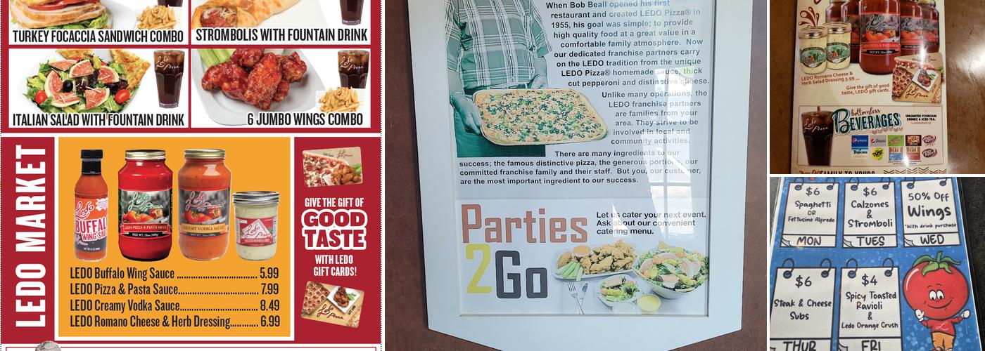 Ledo Pizza Menu