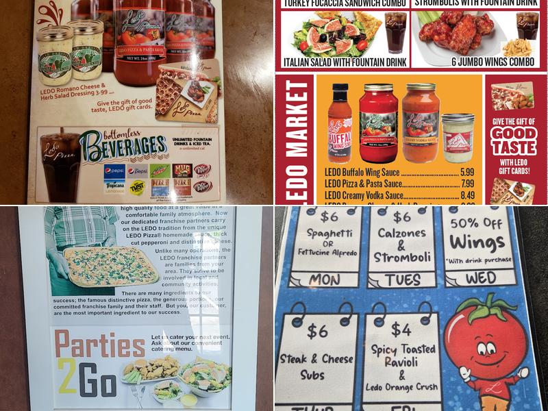 Ledo Pizza Menu