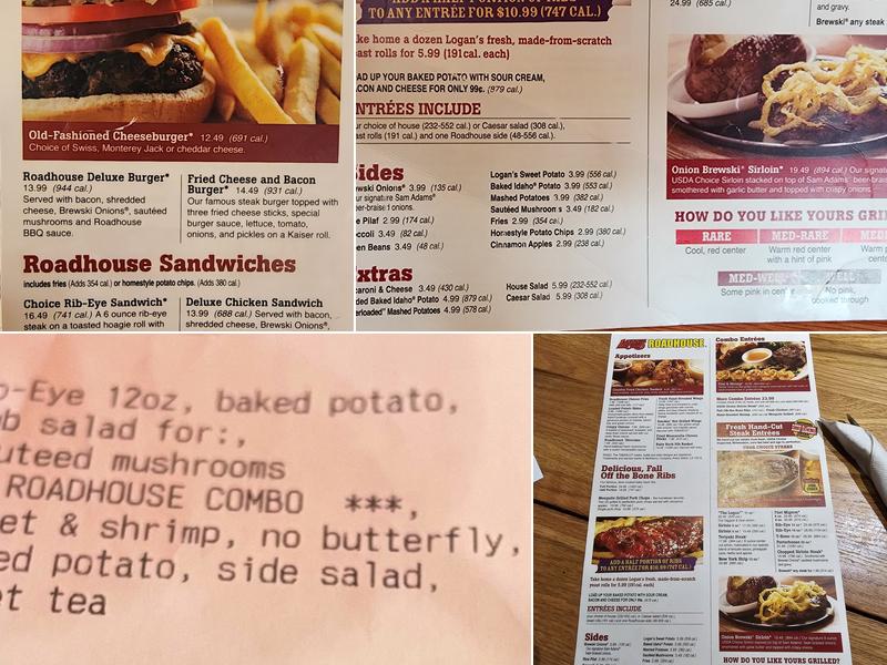 Logan's Roadhouse Menu