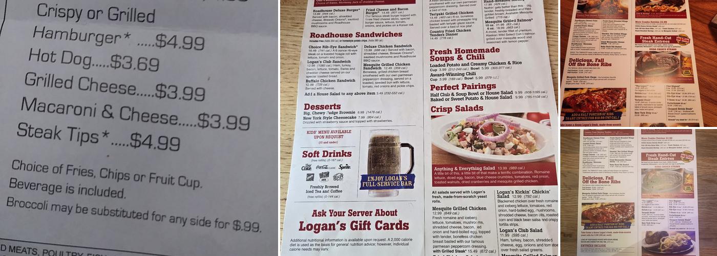 Logan's Roadhouse Menu