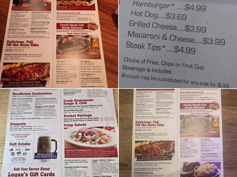 Logan's Roadhouse Menu