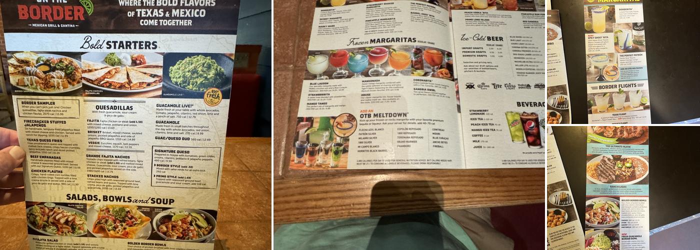On The Border Mexican Grill & Cantina Menu