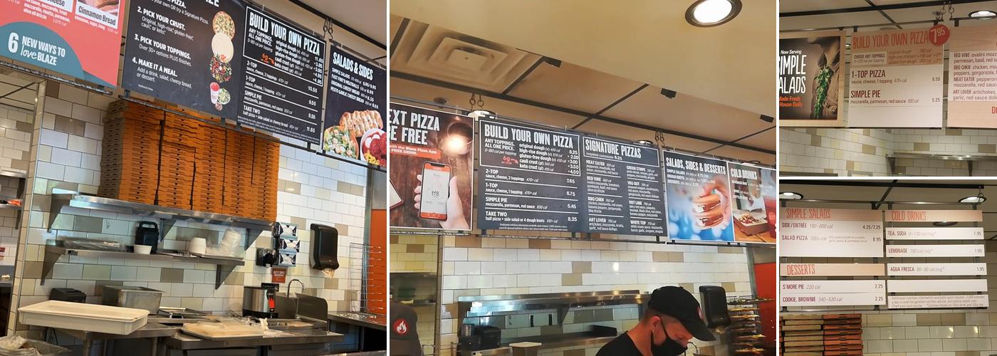 Blaze Pizza Menu