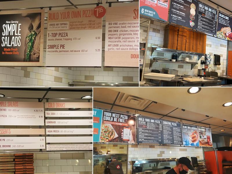 Blaze Pizza Menu