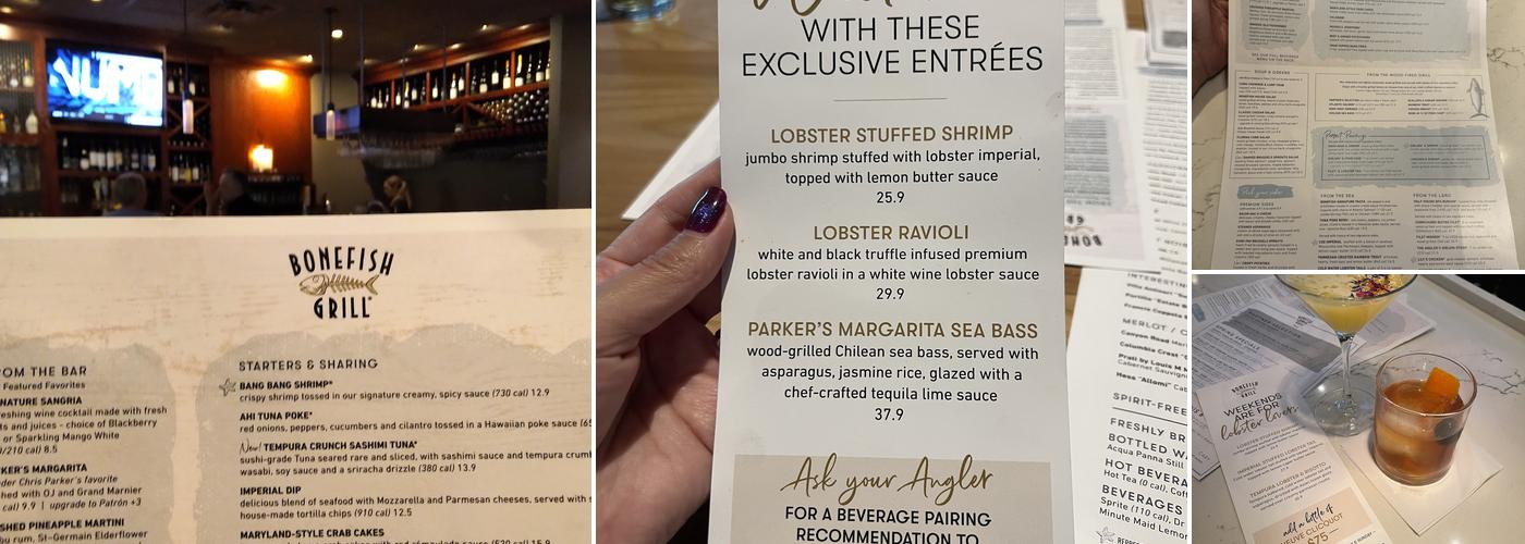Bonefish Grill Menu