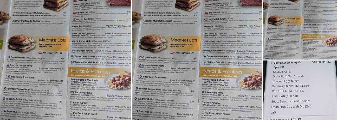 Jason's Deli Menu