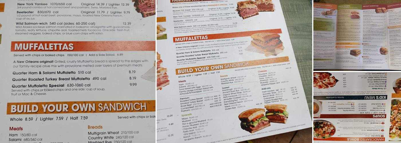 Jason's Deli Menu