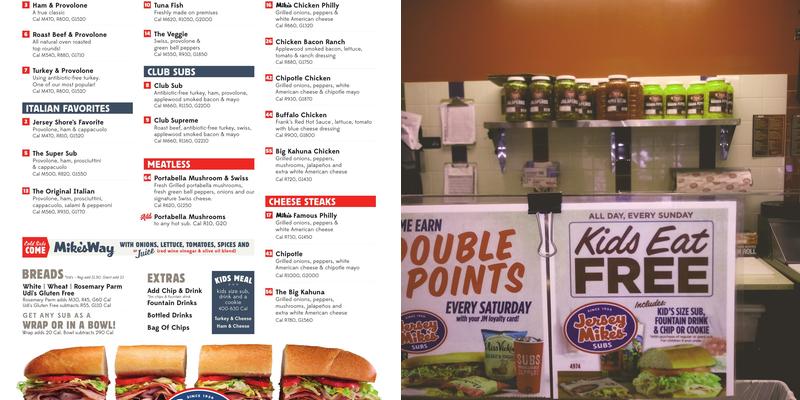Jersey Mike's Subs Menu