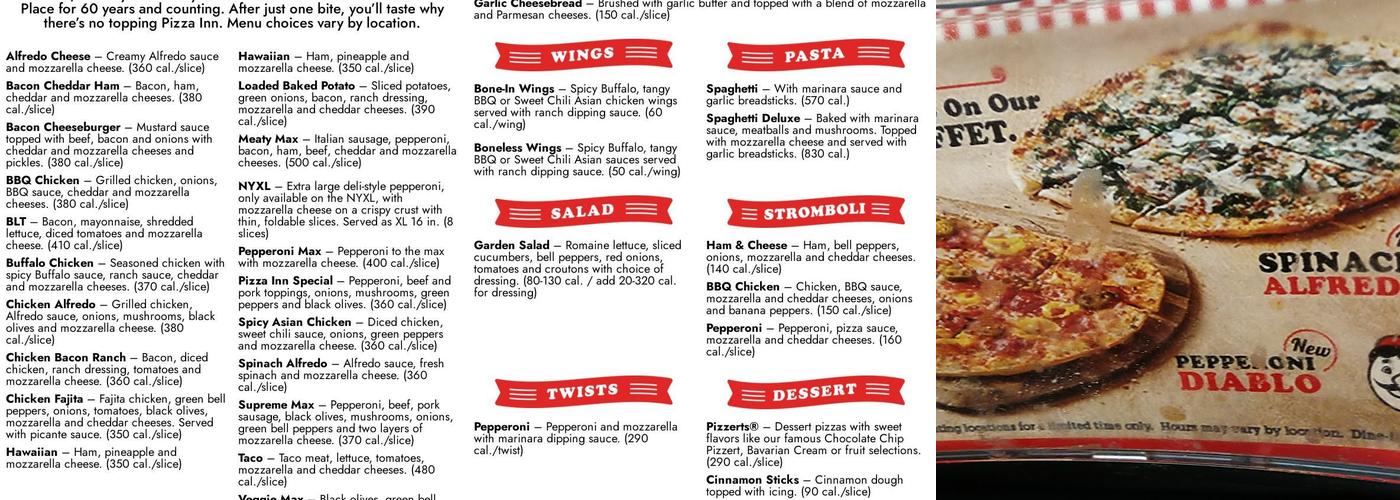 Pizza Inn Menu