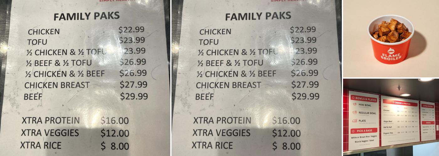 Flame Broiler Menu