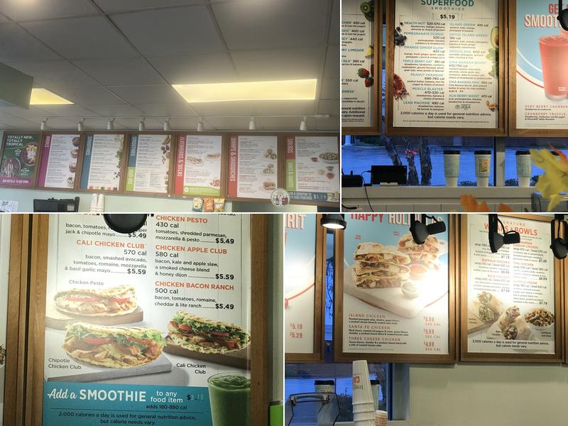 Tropical Smoothie Cafe Menu