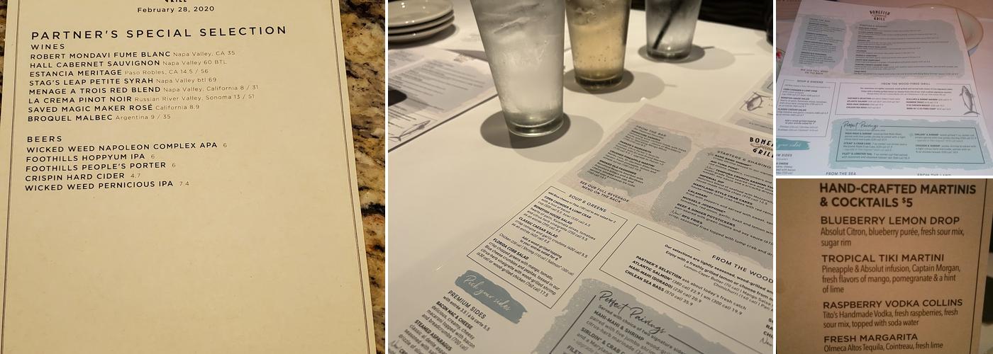 Bonefish Grill Menu
