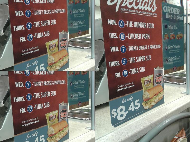 Jersey Mike's Subs Menu