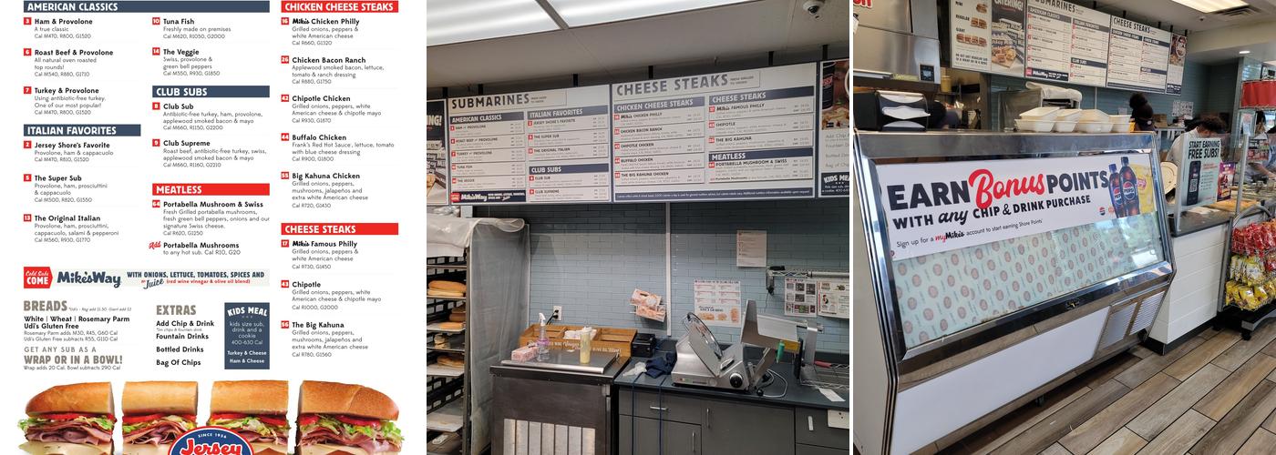 Jersey Mike's Subs Menu