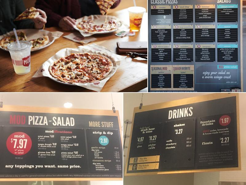 MOD Pizza Menu