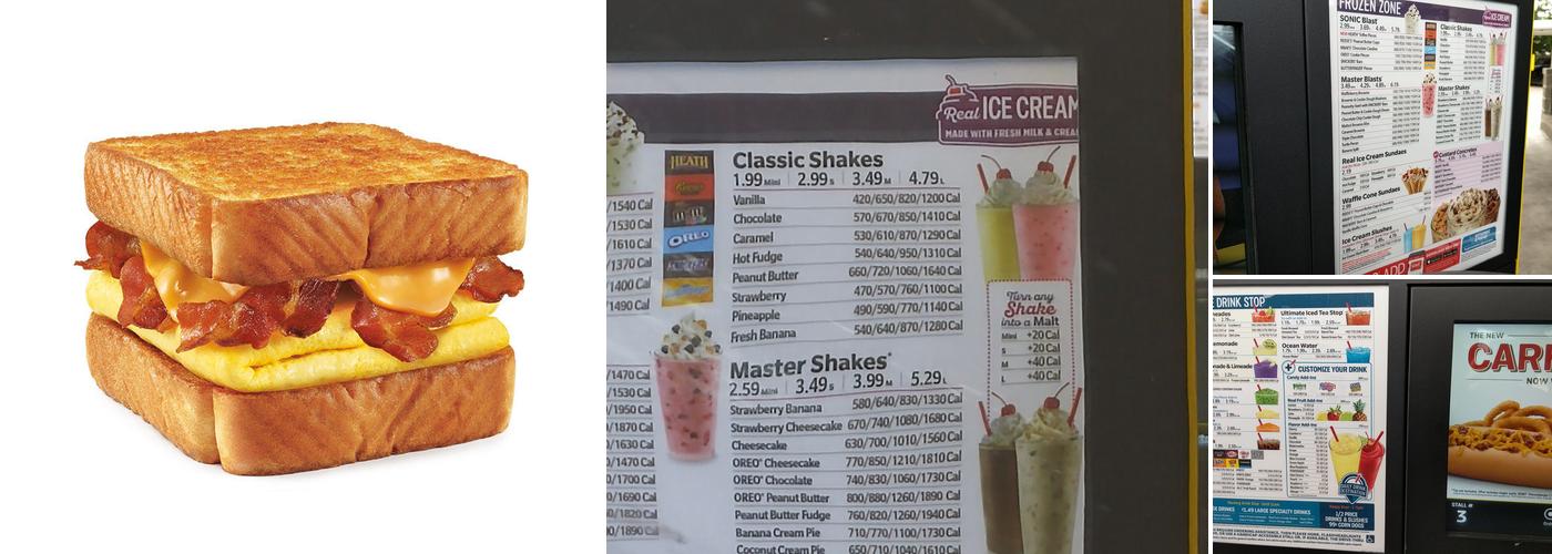 Sonic Drive-In Menu