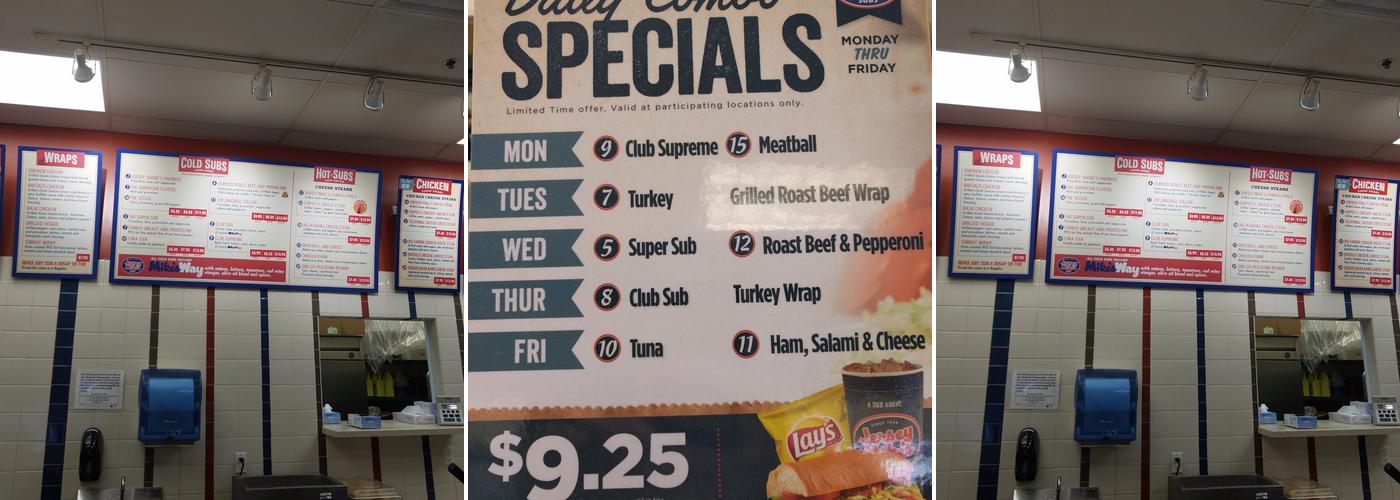 Jersey Mike's Subs Menu