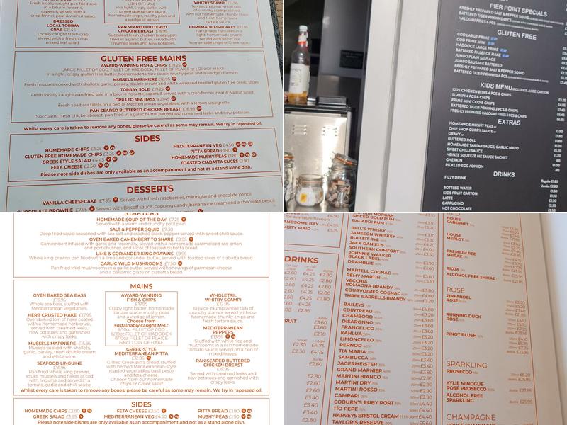 Pier Point Restaurant and Bar Menu