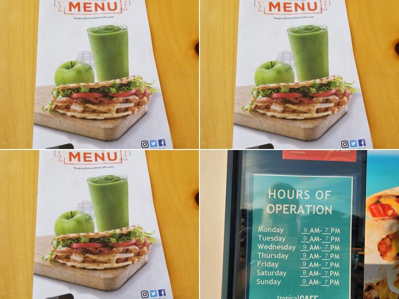 Tropical Smoothie Cafe Menu