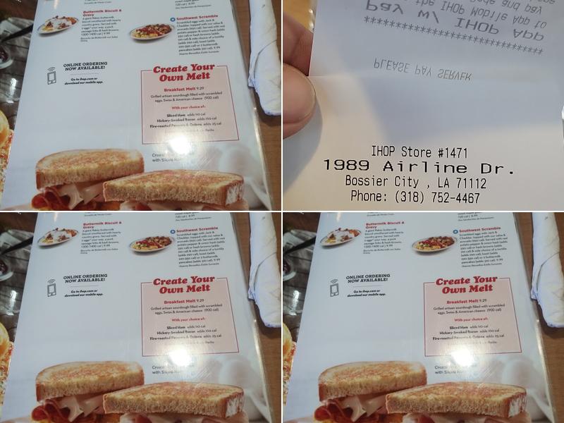 IHOP Menu