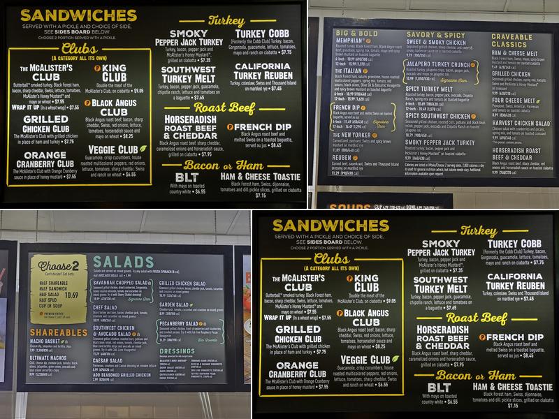 McAlister's Deli Menu
