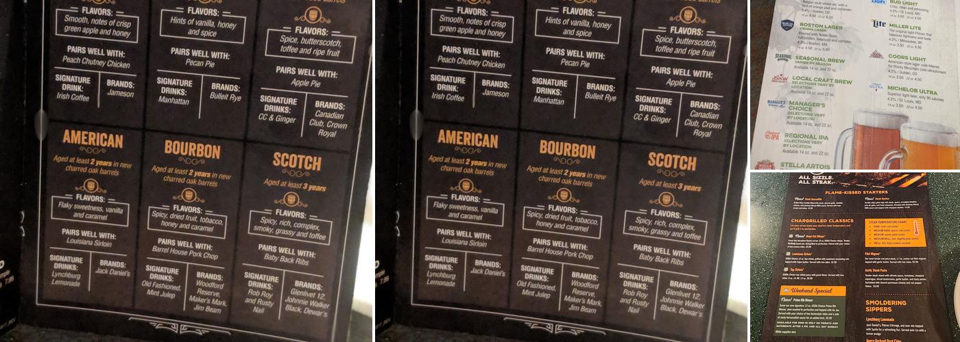 O'Charley's Restaurant & Bar Menu