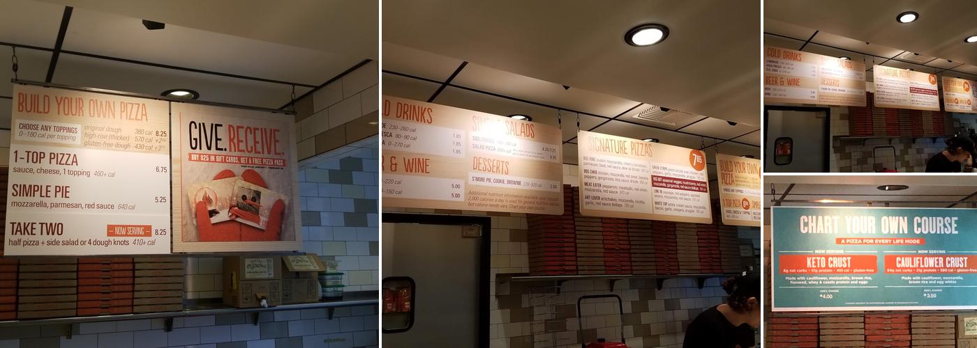 Blaze Pizza Menu