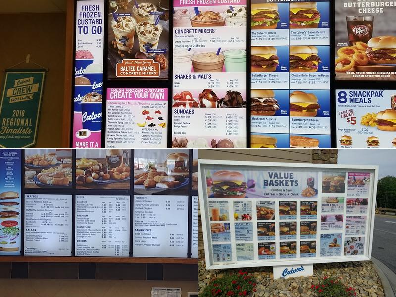 Culver’s Menu