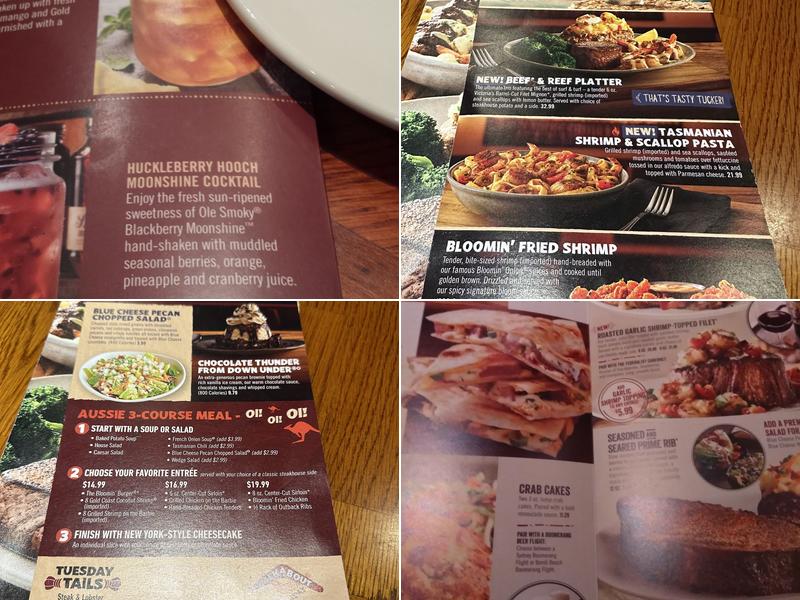 Outback Steakhouse Menu