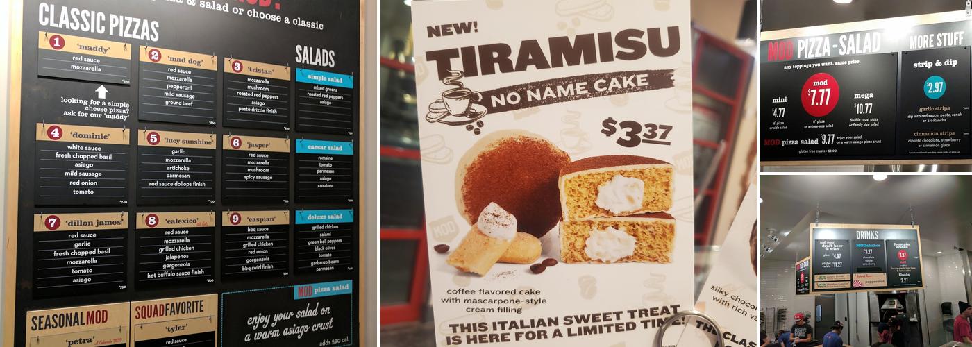 MOD Pizza Menu