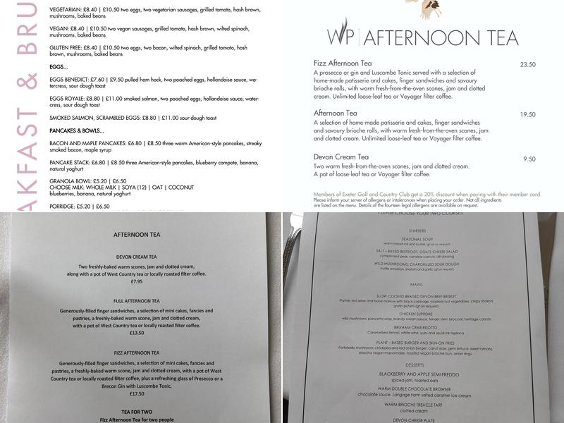 Wear Park Restaurant Menu