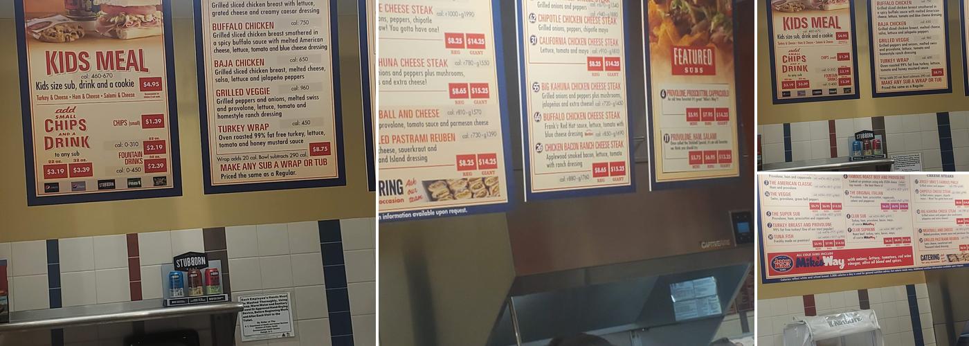 Jersey Mike's Subs Menu