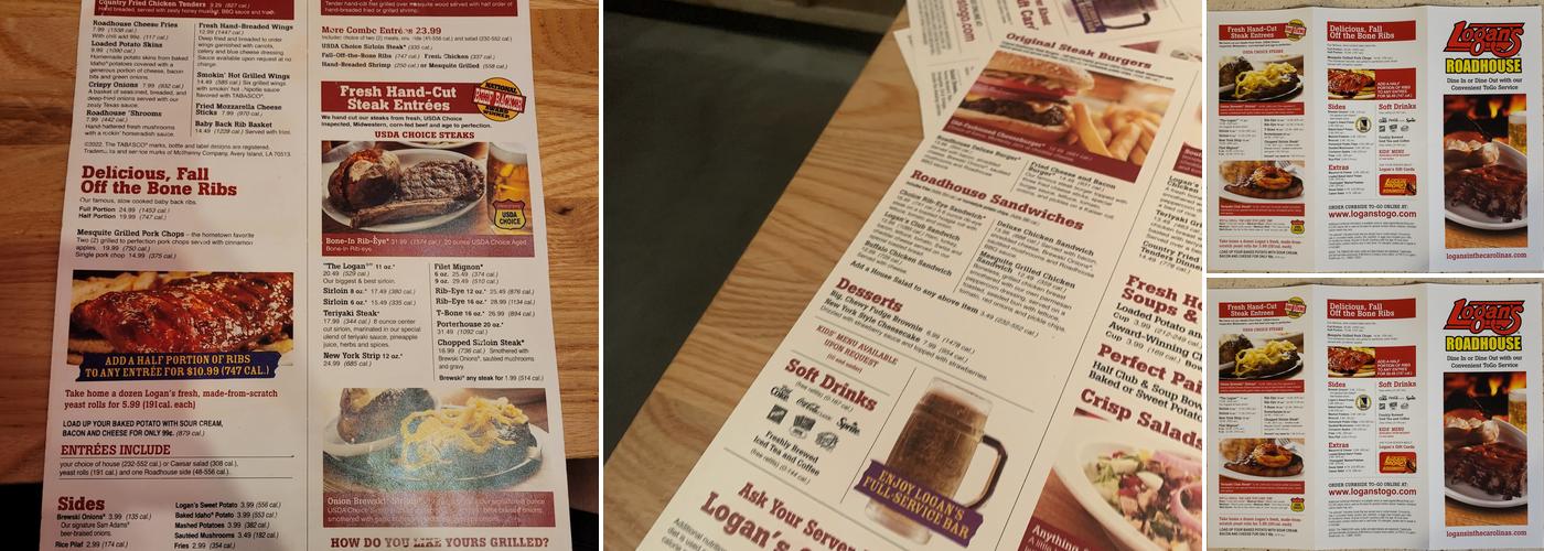 Logan's Roadhouse Menu