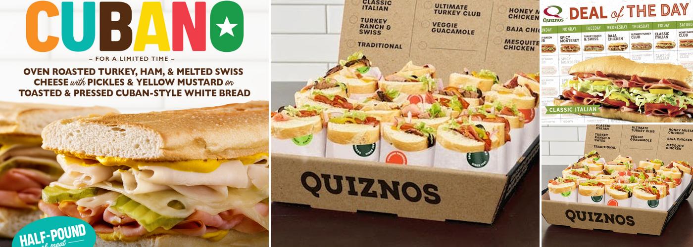 Quiznos Menu