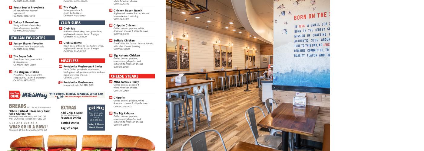 Jersey Mike's Subs Menu
