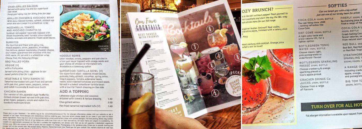 Slug & Lettuce - Plymouth Menu