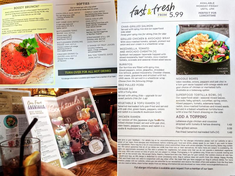 Slug & Lettuce - Plymouth Menu