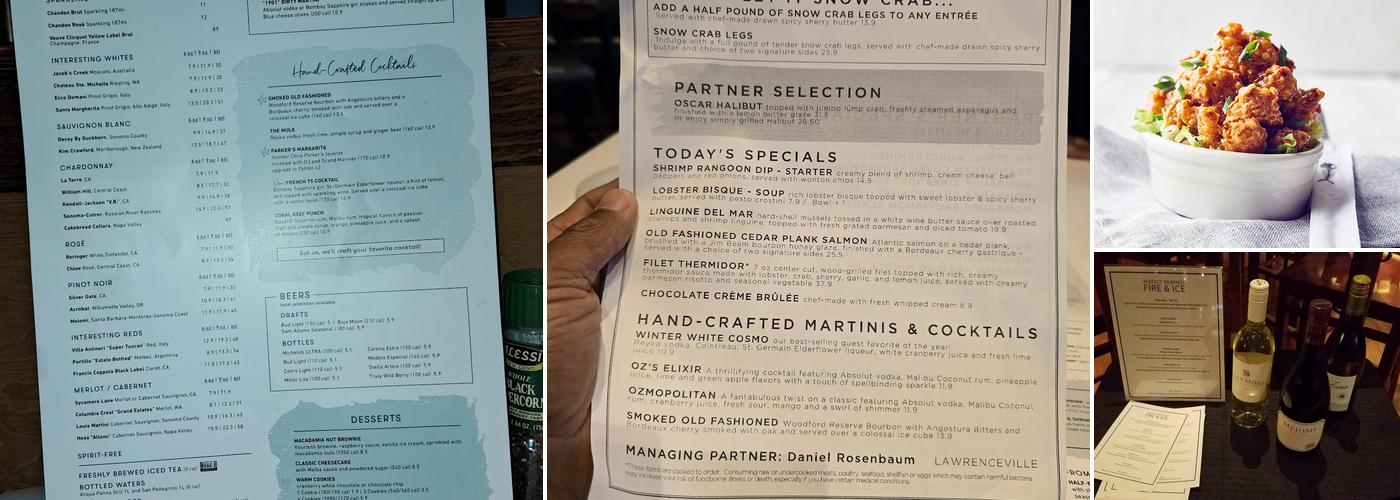 Bonefish Grill Menu