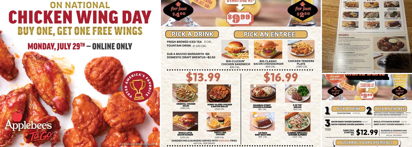 Applebee's Grill + Bar Menu