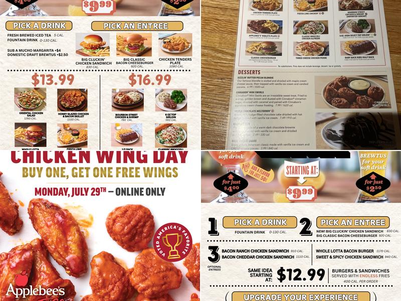 Applebee's Grill + Bar Menu