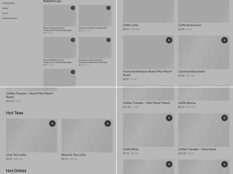 Starbucks Menu