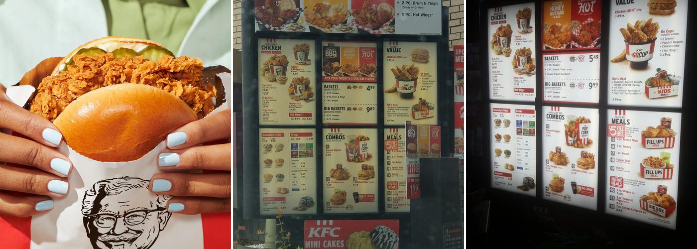KFC Menu