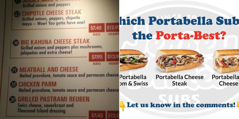 Jersey Mike's Subs Menu