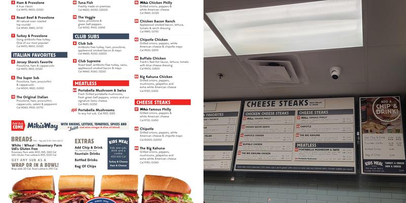 Jersey Mike's Subs Menu
