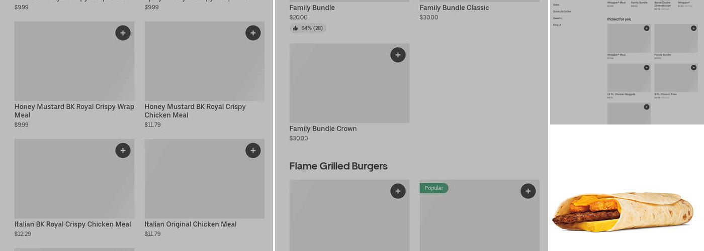 Burger King Menu