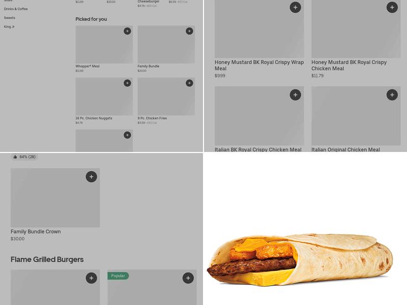 Burger King Menu