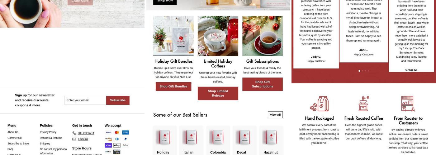 Coffee Bean Direct Menu