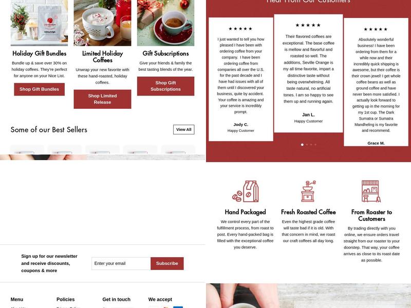 Coffee Bean Direct Menu