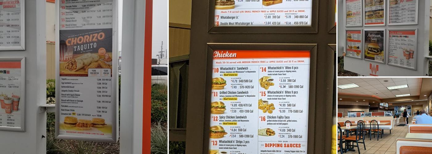 Whataburger Menu