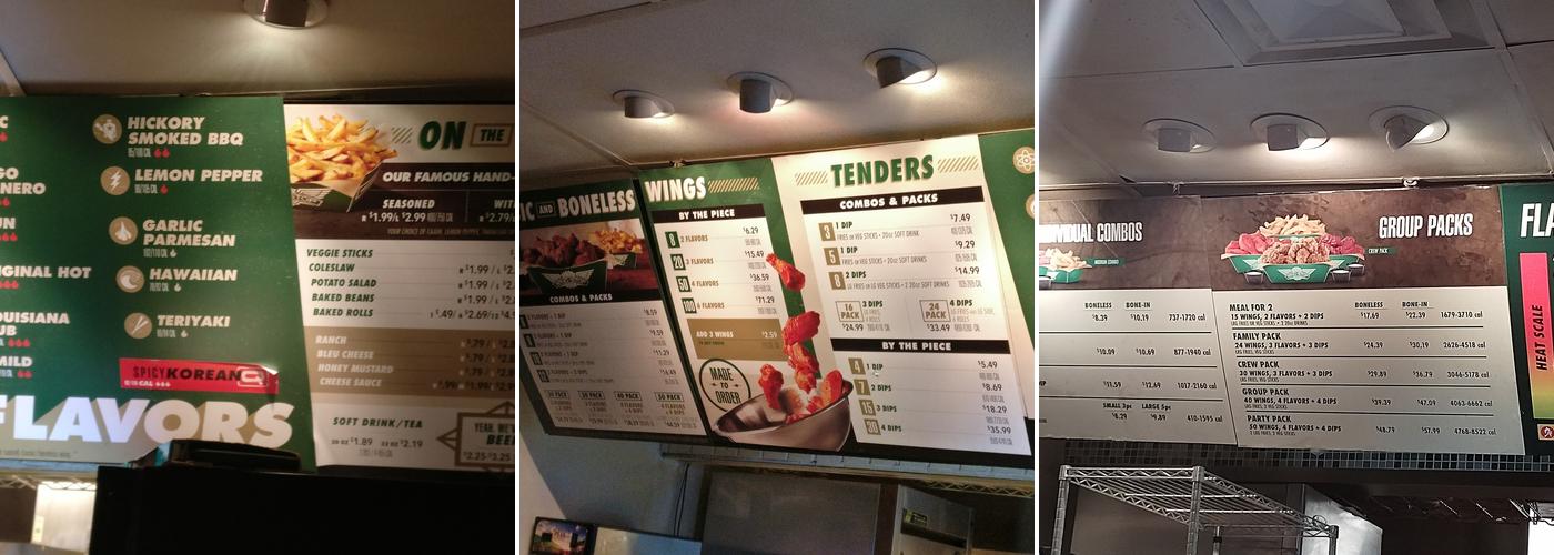Wingstop Menu